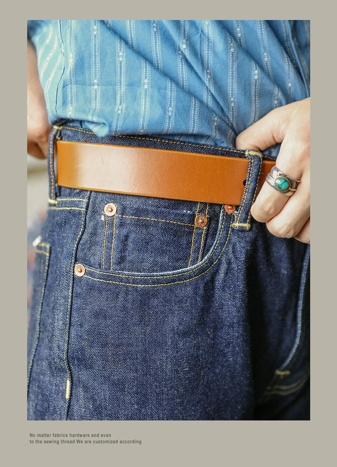 RedTornado Raw Denim Jeans – 16oz Heavyweight Indigo Selvage
