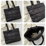 Winter Padded Shoulder Bag for Women Large Capacity Top HandleBag Winter Quilted Cloud Handbag Shopping Bags Bolsas Para Mujeres