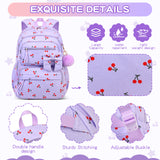 Corduroy Girls School Bags Korean Style Daily Backpack For Women lightweight bow Travel Backpacks Teenagers Casual Bags