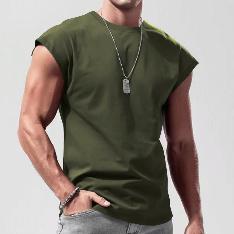 Men's Loose Short Sleeve T-Shirt — Round Neck Casual Summer Top