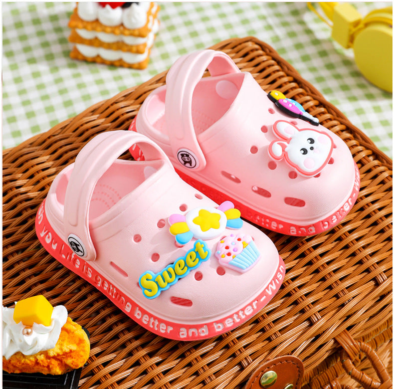 Cartoon Kids’ Summer Garden Clogs
