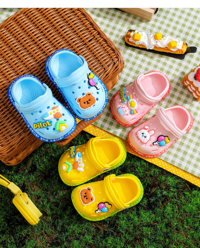 Cartoon Kids’ Summer Garden Clogs