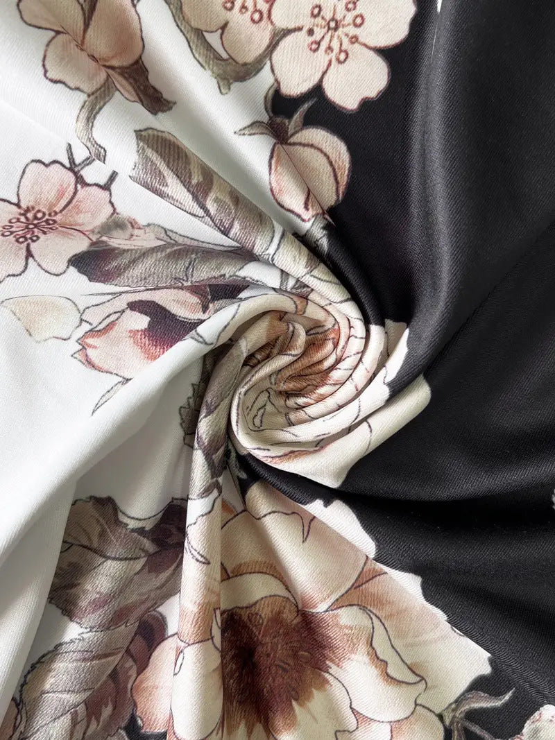 Floral Print Two-Piece Dress Set