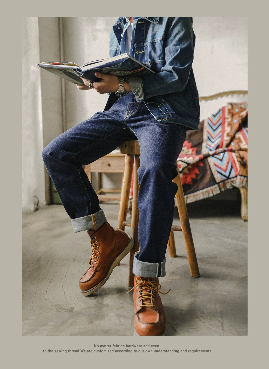 RedTornado Raw Denim Jeans – 16oz Heavyweight Indigo Selvage
