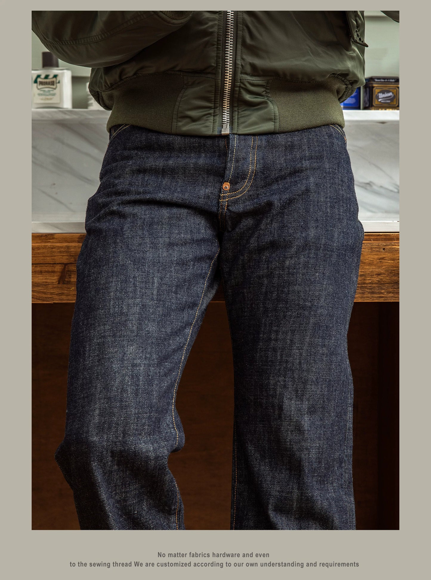 RedTornado 14oz Raw Indigo Selvedge Jeans – High Waist Loose Fit