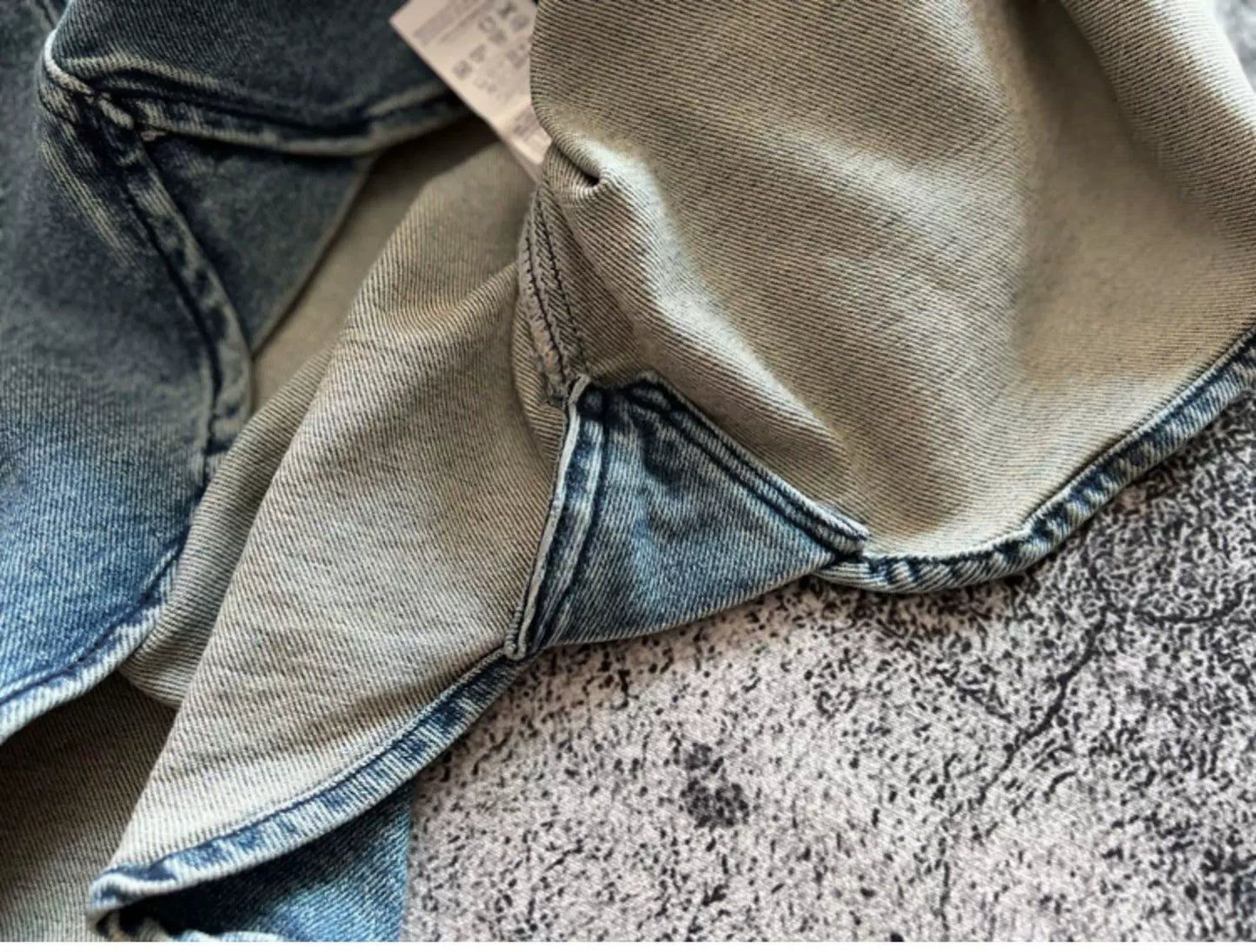 Heavyweight Stretchy Denim Shirt | Fall/Winter | 100% Cotton | Blue Washed | Thick Long-Sleeve Shirt for Men / Outerwear