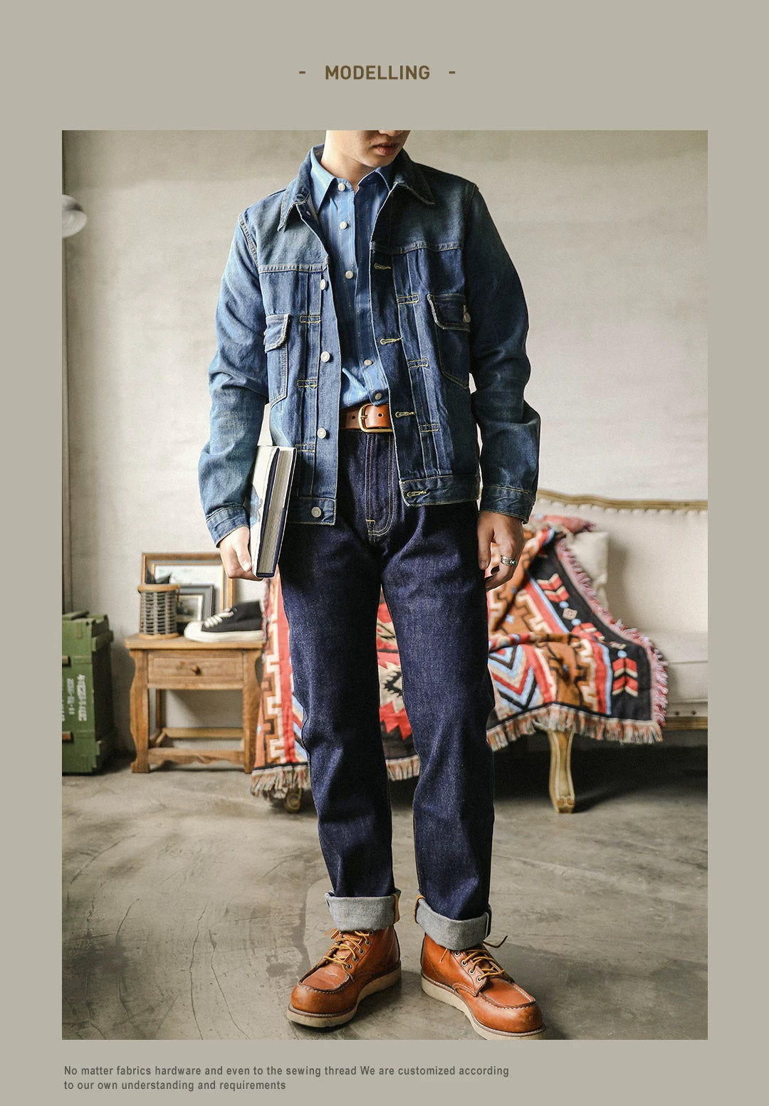RedTornado Raw Denim Jeans – 16oz Heavyweight Indigo Selvage