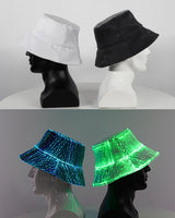 Luminous Fiber Optic Cyberpunk Bucket Hat