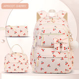 Corduroy Girls School Bags Korean Style Daily Backpack For Women lightweight bow Travel Backpacks Teenagers Casual Bags