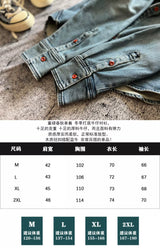Heavyweight Stretchy Denim Shirt | Fall/Winter | 100% Cotton | Blue Washed | Thick Long-Sleeve Shirt for Men / Outerwear