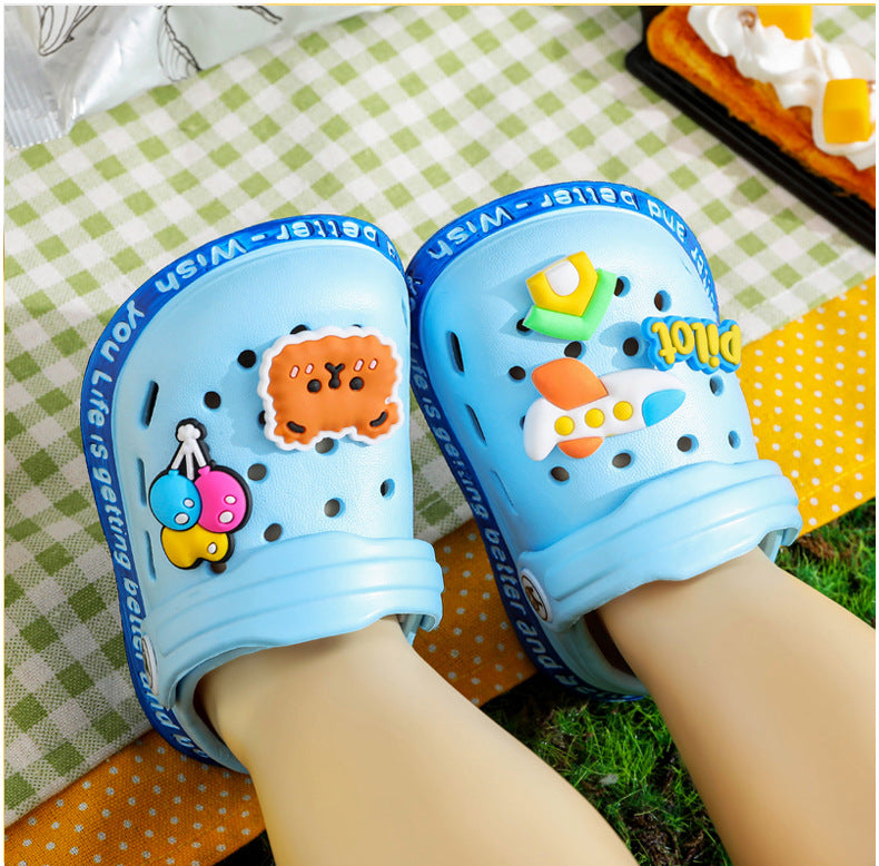 Cartoon Kids’ Summer Garden Clogs