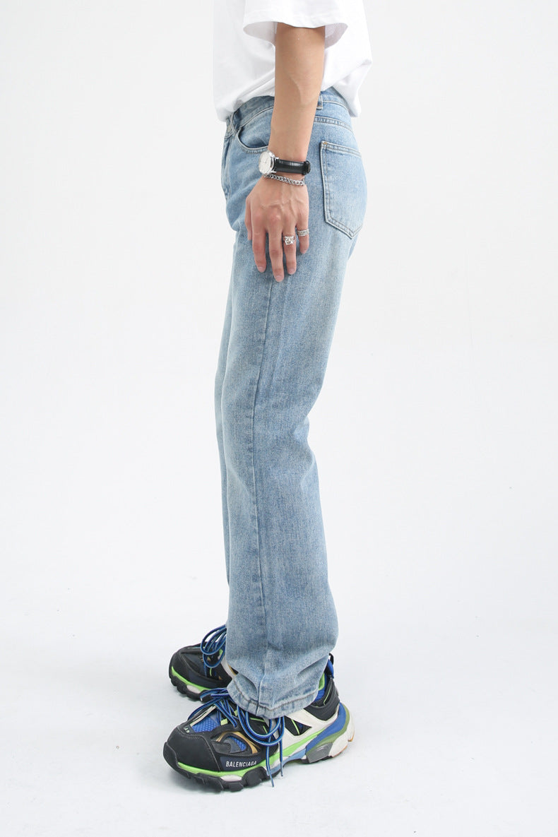 Men's Vintage Loose Denim Jeans | Streetwear Style