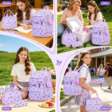 Corduroy Girls School Bags Korean Style Daily Backpack For Women lightweight bow Travel Backpacks Teenagers Casual Bags
