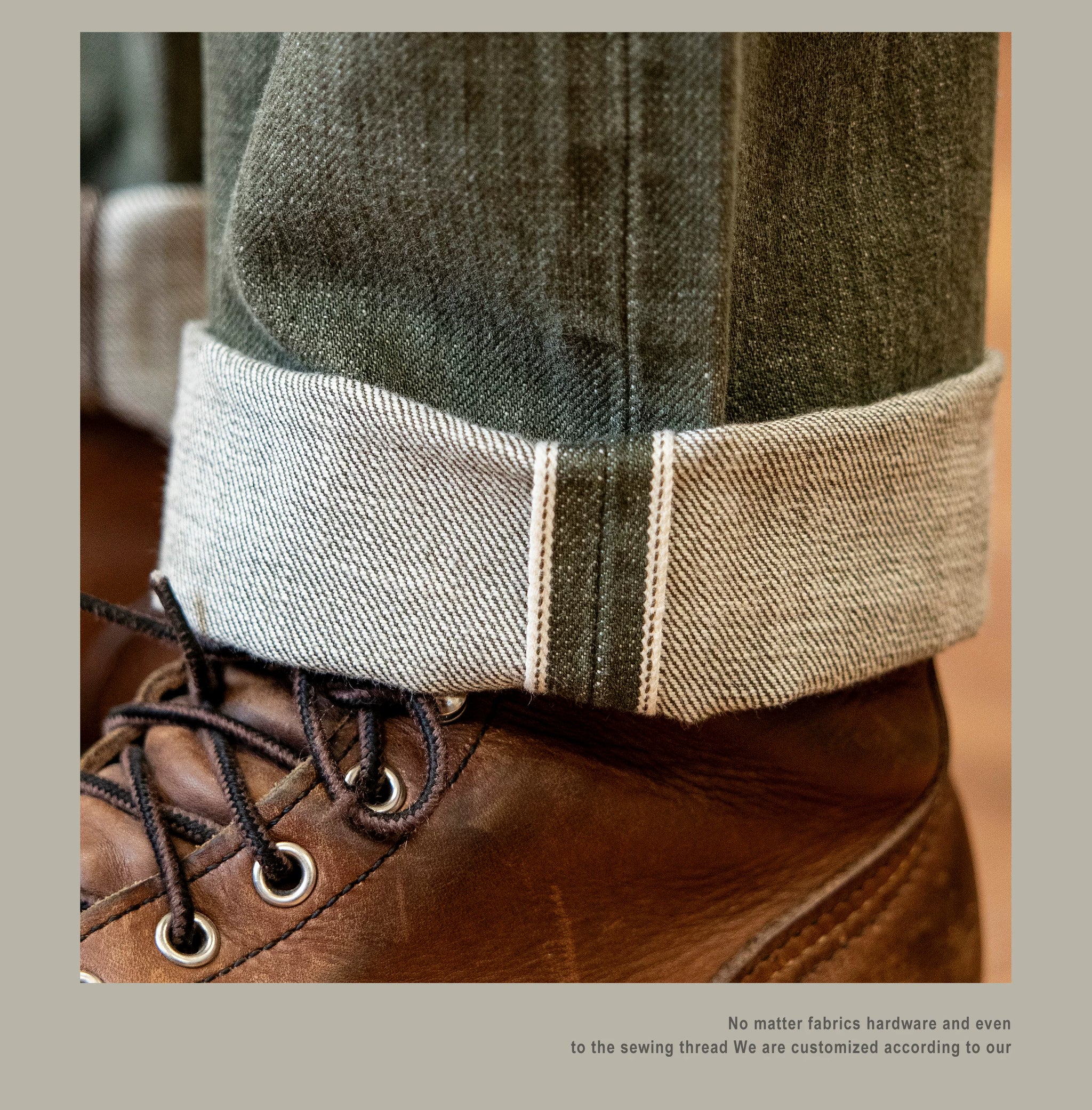 RT-511 Heavy Weight Indigo Selvage Washed 14oz Pants Sanforized Thick Raw Denim Jean Red Tornado