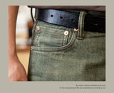 RT-511 Heavy Weight Indigo Selvage Washed 14oz Pants Sanforized Thick Raw Denim Jean Red Tornado