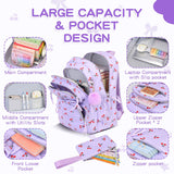Corduroy Girls School Bags Korean Style Daily Backpack For Women lightweight bow Travel Backpacks Teenagers Casual Bags
