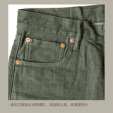 RT-511 Heavy Weight Indigo Selvage Washed 14oz Pants Sanforized Thick Raw Denim Jean Red Tornado