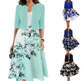 Floral Print Two-Piece Dress Set