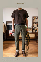 RT-511 Heavy Weight Indigo Selvage Washed 14oz Pants Sanforized Thick Raw Denim Jean Red Tornado