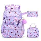 Corduroy Girls School Bags Korean Style Daily Backpack For Women lightweight bow Travel Backpacks Teenagers Casual Bags