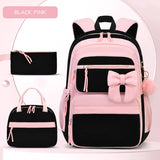 Corduroy Girls School Bags Korean Style Daily Backpack For Women lightweight bow Travel Backpacks Teenagers Casual Bags