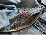 Heavyweight Stretchy Denim Shirt | Fall/Winter | 100% Cotton | Blue Washed | Thick Long-Sleeve Shirt for Men / Outerwear