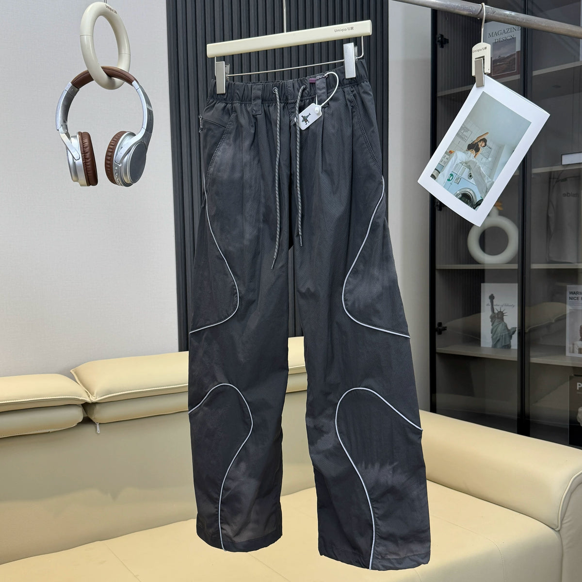 Men's Loose Fit Elastic Waist Cargo Pants