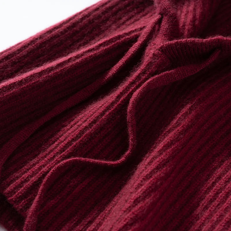 Women's Pure Cashmere Knit Beanie & Scarf Hat