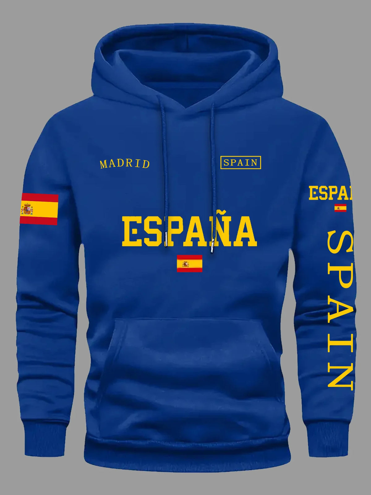 Spanish Flag Graphic Pullover Hoodie