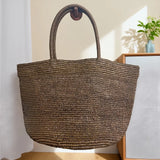 Fashionable Natural Rafia Grass Hand-woven Bag, Large Capacity, Lightweight, Versatile, Suitable for Daily Use, Women's Handbag