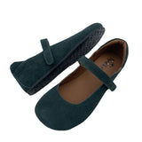 Tipsietoes 2026 Sprinng Autumn Barefoot Cow Suede Genuine Leather Women Ballerina With Zero Drop Flat Soft Sole Wider Toe Box