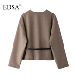 Elegant Belted Wrap Jacket