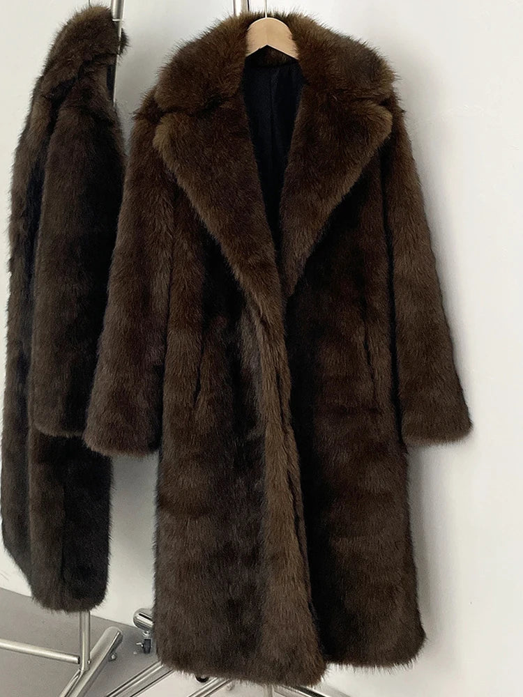Plush Faux Fur Winter Overcoat