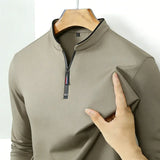 Men's Half-Zip Polo | Wrinkle-Free Long Sleeve Top