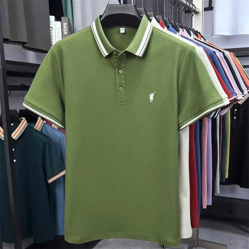 Men's Premium Cotton Polo Shirt | Embroidered Classic Fit