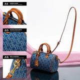 Women's Cowboy Splicing Pillow Bag