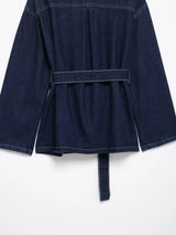 Vintage Denim Jacket with Waist Sash – High Street USA-Made Outerwear