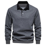 Men's Relaxed Polo Collar Sweater – Autumn Long Sleeve