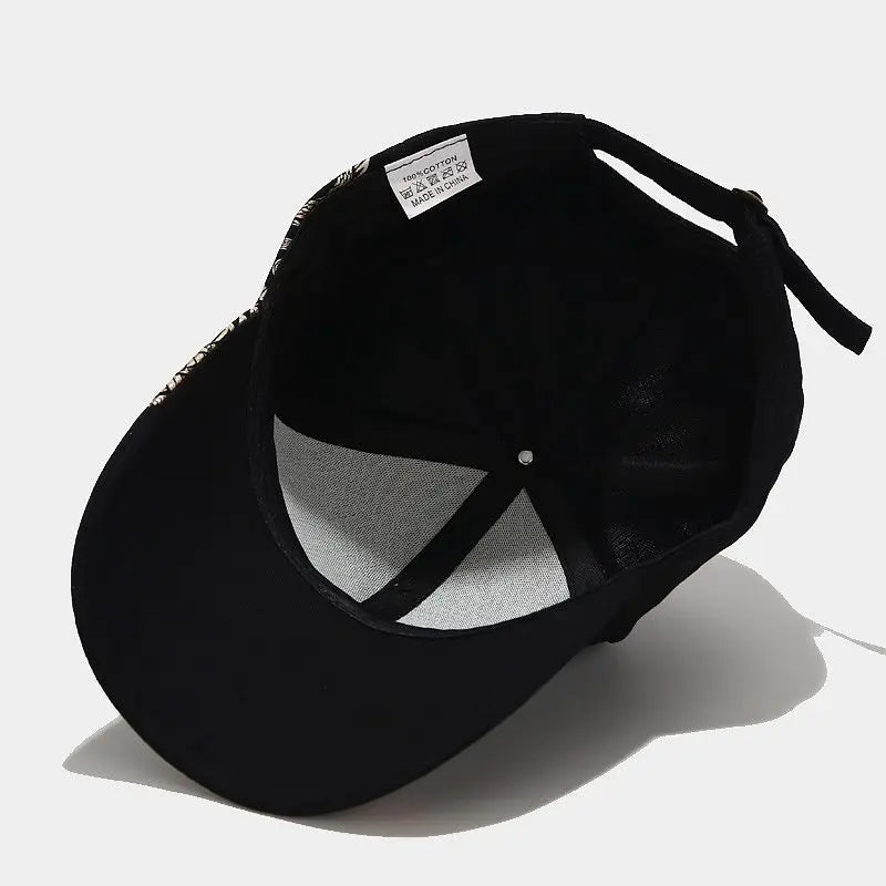Unisex Cotton Dragon Print Baseball Cap