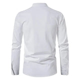 King Billion Men's Shirts Casual Men Cotton Linen Long Sleeve T-shirt Spring Autumn Vintage Shirt US Size Drawstring Neck