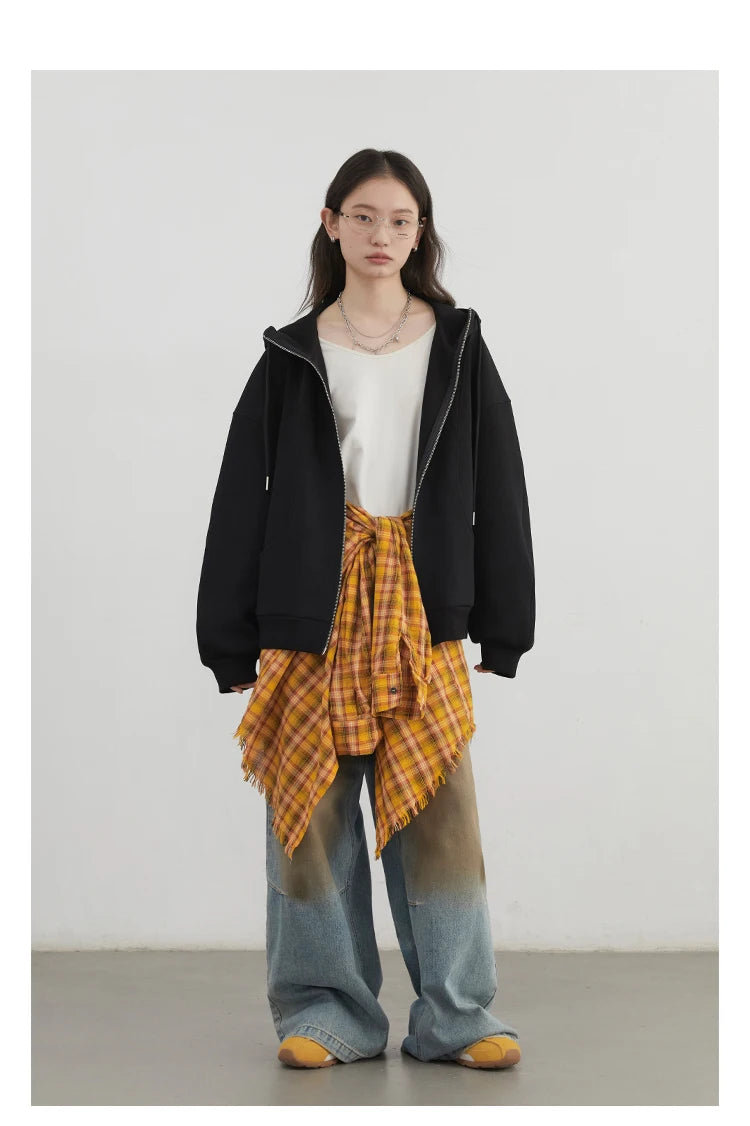 Women’s Relaxed Cotton-Blend Drawstring Hoodie