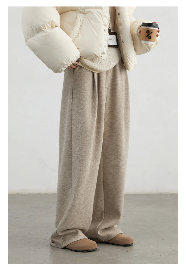 Women's High-Waisted Pleated Wide-Leg Trousers