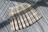 Plaid A-Line Mini Skirt – High Waist, Pocketed