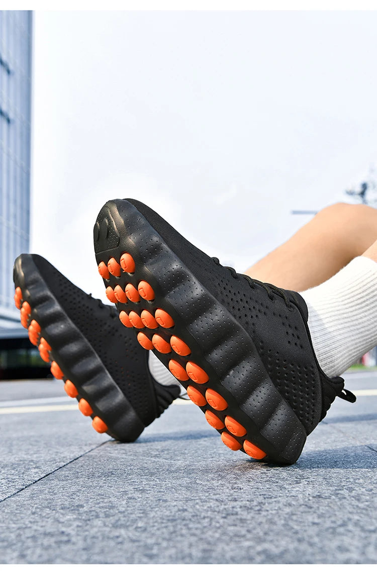 ClaWave Unisex Massage Cushioning Running Sneakers — Breathable Knit, Non-Slip