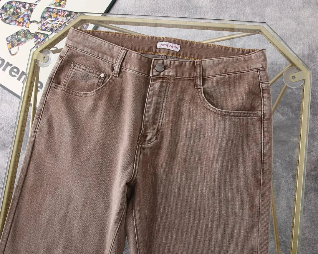 BLLIYOSS Jeans Thin Cotton Men 2025 Spring Summer new Business Embroidery Straight outdoors  Pants Old money High Quality