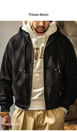 Maden J130 Heavyweight Canvas Hooded Jacket for Men