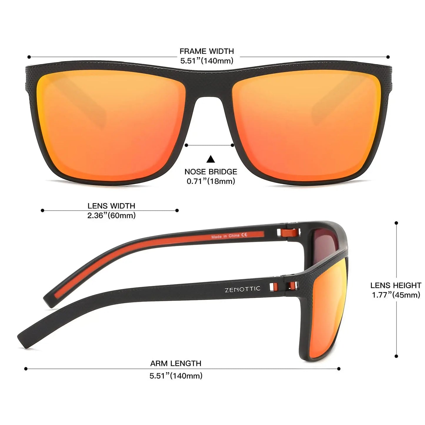 Zenottic Men's Polarized Sunglasses – UV400 TR90 Frame