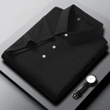 Men's Striped Polo Shirt – Breathable Summer Style
