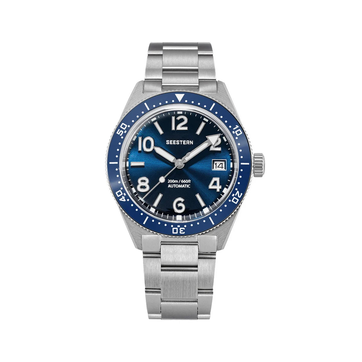 SEESTERN Diver Mens Watch Automatic Japan NH35A Movement 200M Waterproof Mechanical Wristwatches Luminous Domed Crystal S434 new