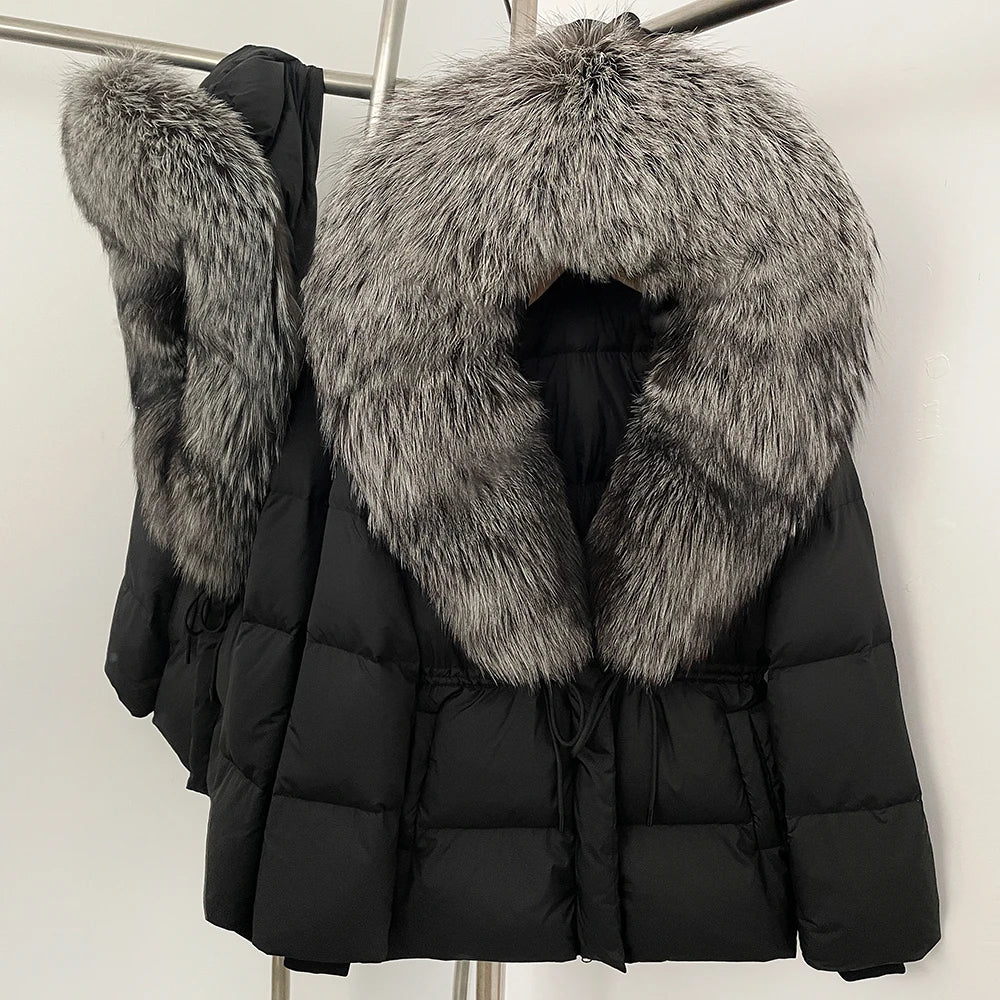 Premium Natural Fur Trim Down Jacket